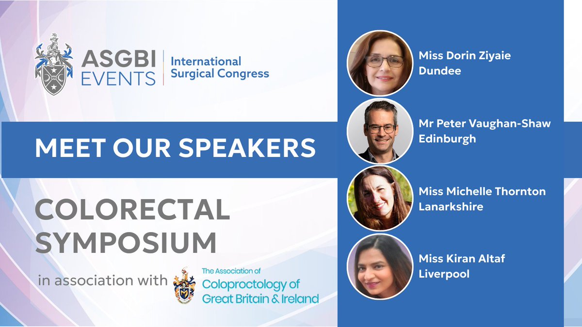 ASGBI (@asgbi) on Twitter photo Join us at #ASGBI2025 for the Colorectal Symposium, in association with <a href="/ACPGBI/">@ACPGBI</a>! Expert speakers Dorin Ziyaie, Peter-Vaughan Shaw, Michelle Thornton and Kiran Altaf will discuss key advancements in colorectal surgery. Don’t miss it 😃
Find out more here - events.asgbi.org.uk/asgbievents/mo… Join us at #ASGBI2025 for the Colorectal Symposium, in association with <a href="/ACPGBI/">@ACPGBI</a>! Expert speakers Dorin Ziyaie, Peter-Vaughan Shaw, Michelle Thornton and Kiran Altaf will discuss key advancements in colorectal surgery. Don’t miss it 😃
Find out more here - events.asgbi.org.uk/asgbievents/mo…