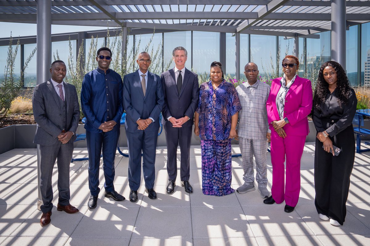 Honored to welcome acting Nigerian Ambassador Samson Itegboje and climate leaders from Nigeria and Kenya to California. We’re strengthening global partnerships — including with African leaders — to build a healthier, more resilient future together.