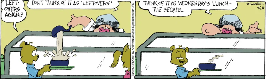 DalePederson's tweet photo. #ThrowbackThursday in #today's #comic "The Grizwells" by Bill Schorr has #cubs in #school where the #cafeteria #lady #redefines the #meme!
#GoodLuck to all #students out there https://t.co/l9UsKNqfS6