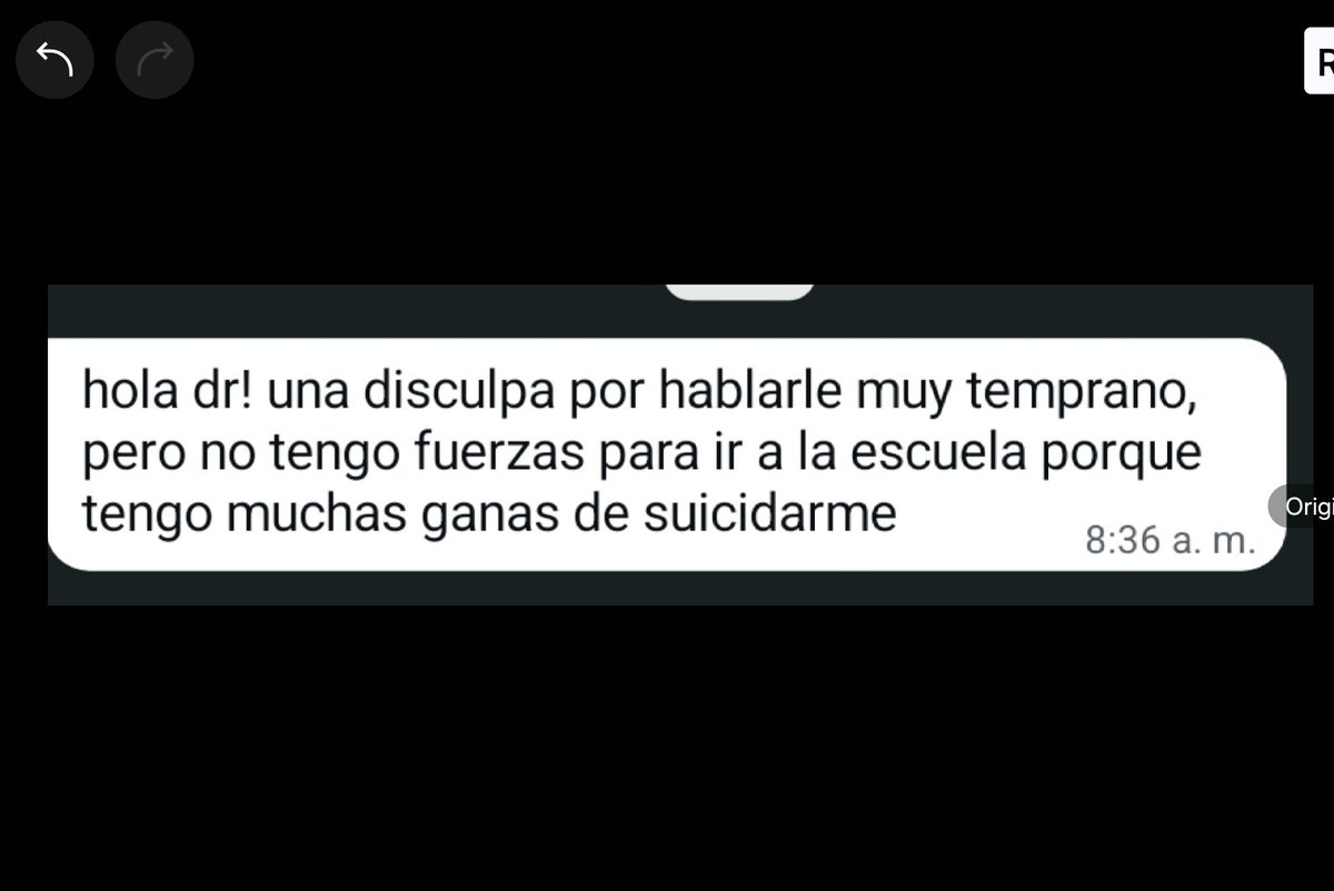 Cada día es un gran reto en la vida profesional de un #PsicólogoClinico o de un #Psiquiatra 

1 persona se suicida c/hr en #México 

Hoy por la mañana recibí este msj..

Afortunadamente se establece con los pacientes y fam #Planes de #Seguridad para disminuir el riesgo #Suicida