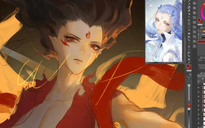 i enjoy doing his smoky eyes #wip 