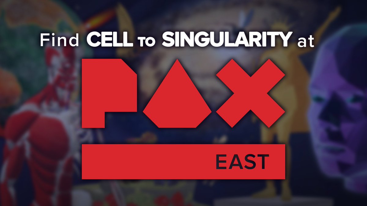 Cell to Singularity will be at PAX East in Boston! 🤩 🎮 🙌 We can't wait to share what the team has been developing for Reality Reboot. 

Badges are going fast, so buy one now on the official PAX East site. We hope to see you there!

east.paxsite.com/en-us/registra…