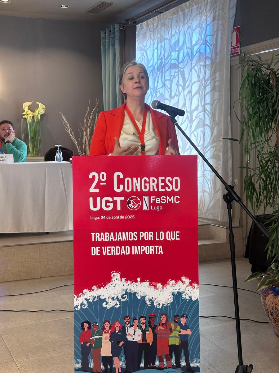 FesmcG's tweet photo. Hoxe, no 2° Congreso de FeSMC UGT Lugo saiu elexida a nova Comisión Executiva da Federación provincial con Isabel López como Secretaria Xeral con 100% dos votos a favor.
Parabéns compañeira e equipo!

#ugt #fesmcugt #lugo #congreso #tusindicatoutil https://t.co/fhGBHO6sW3