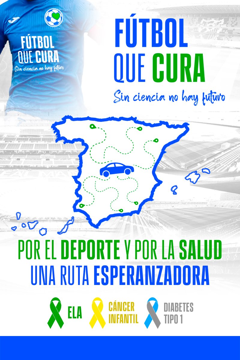 ⚽💙 Ya está en marcha el proyecto que une fútbol modesto, ciencia y esperanza.

Una ruta solidaria por toda España.

🌍 Descúbrelo en: futbolquecura.com
#FútbolQueCura #SinCienciaNoHayFuturo