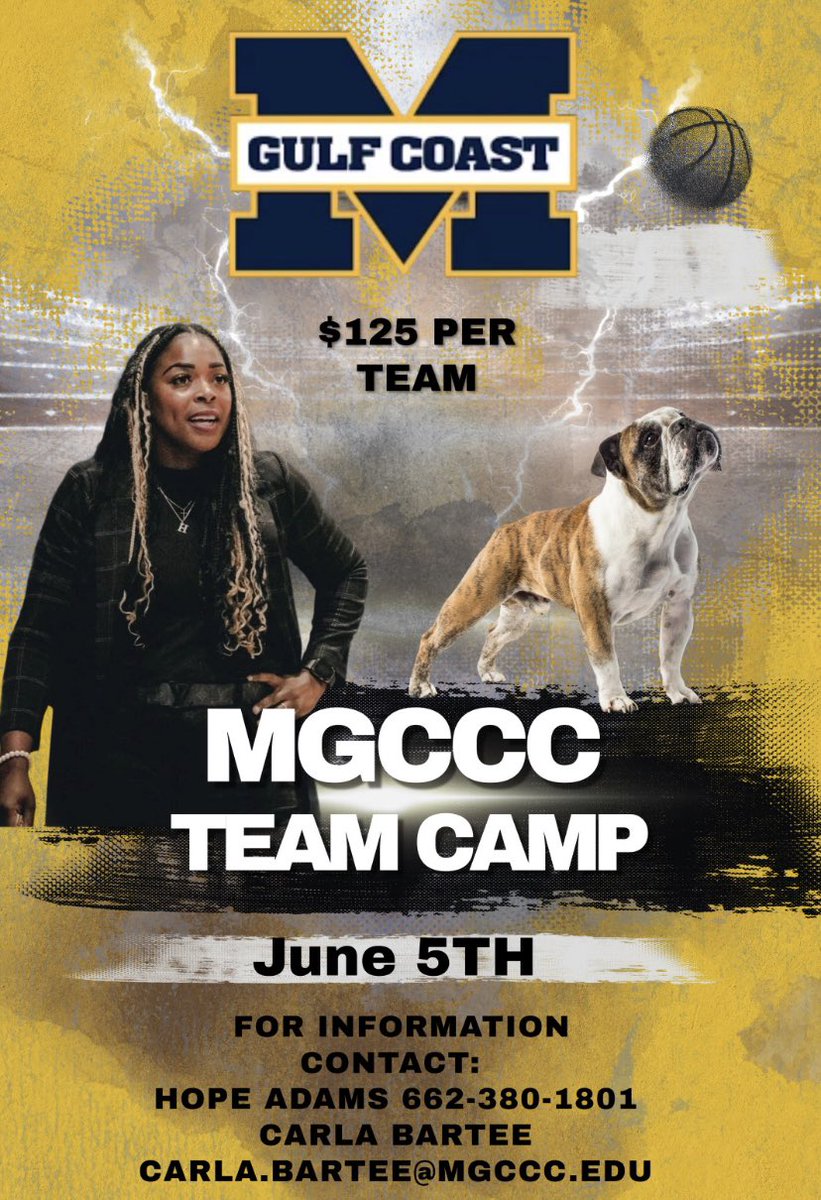Get your team registered for MGCCC Team Camp!!! 💙💛