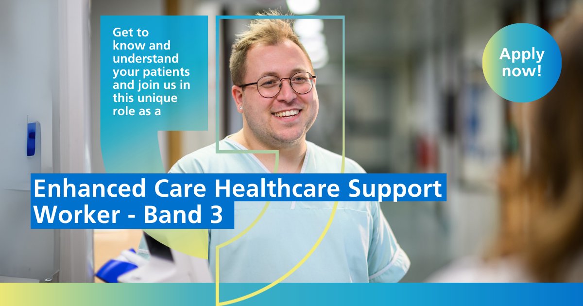 Careers at Gloucestershire Hospitals (@gloshos_careers) on Twitter photo 📢 We have a unique opportunity for you to join our team as an Enhanced Care Healthcare Support Worker <a href="/gloshospitals/">Gloucestershire Hospitals NHS Foundation Trust</a>
Are you an experienced Healthcare Support Worker with a passion for providing person-centred care?
🗓️Job closes: 5 May
Apply now➡️ ow.ly/PjeH50VHfys 📢 We have a unique opportunity for you to join our team as an Enhanced Care Healthcare Support Worker <a href="/gloshospitals/">Gloucestershire Hospitals NHS Foundation Trust</a>
Are you an experienced Healthcare Support Worker with a passion for providing person-centred care?
🗓️Job closes: 5 May
Apply now➡️ ow.ly/PjeH50VHfys