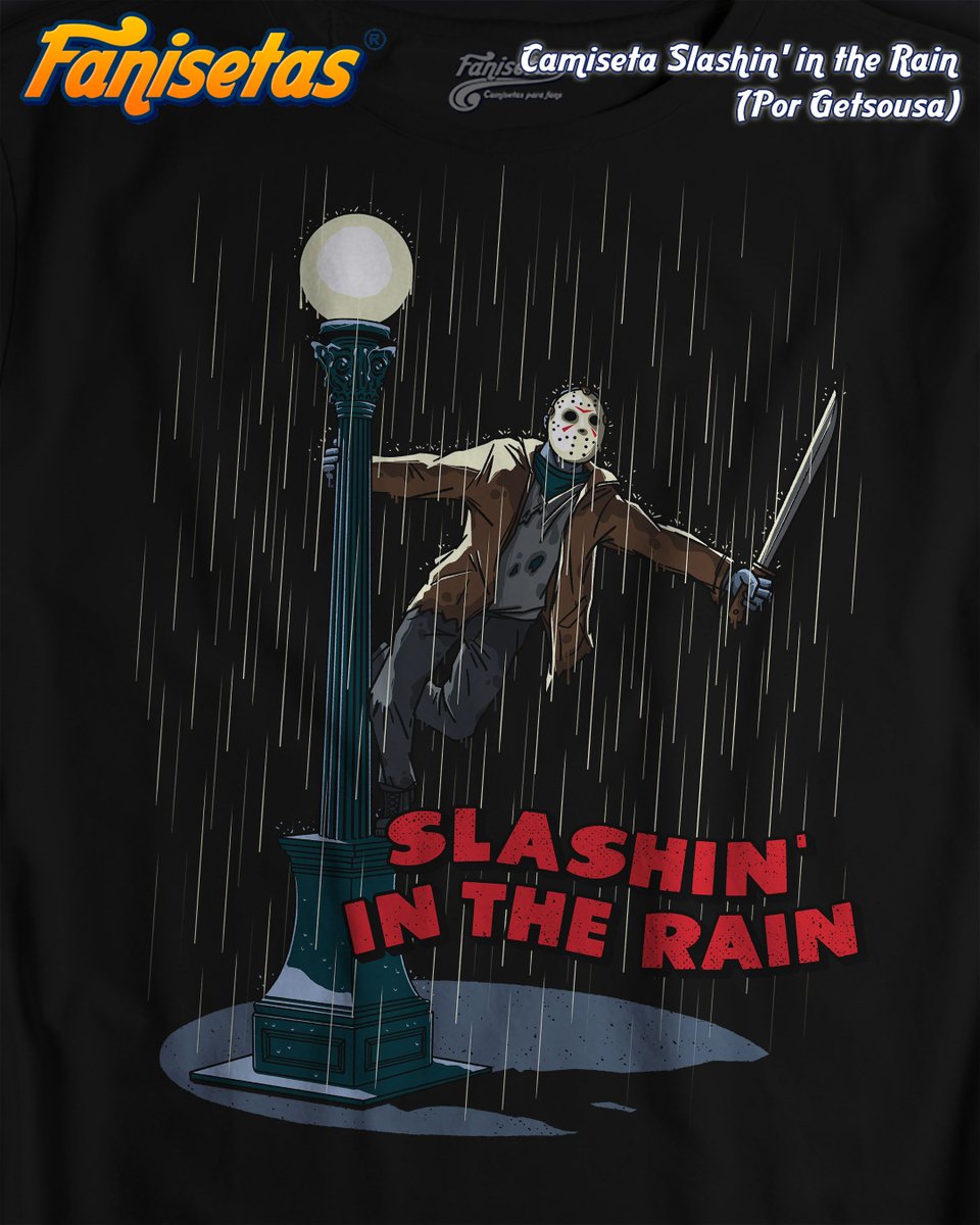 Fanisetas (@fanisetas) on Twitter photo Masacrando bajo la lluvia ¡Qué sensación más estupenda! #camisetas #tees #tshirts #slasher #jasonvoorhees #viernes13 #fridaythe13th #genekelly #singingintherain #cantandobajolalluvia #fanisetas Ilustrado por <a href="/getsousa_tees/">GetSousa!✍️</a> fanisetas.com/camiseta-slash… Masacrando bajo la lluvia ¡Qué sensación más estupenda! #camisetas #tees #tshirts #slasher #jasonvoorhees #viernes13 #fridaythe13th #genekelly #singingintherain #cantandobajolalluvia #fanisetas Ilustrado por <a href="/getsousa_tees/">GetSousa!✍️</a> fanisetas.com/camiseta-slash…