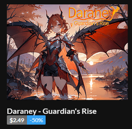 DaraneyS's tweet photo. Heyy!
To celebrate the release of my new free game "Daraney - Dawn of Conflict", Guardian's Rise is 50% off!
So, go and grab it!
https://t.co/7foPBd6VFz
https://t.co/exziLfaVCx
#rpgmaker, #JRPG, #2D, #indiegame, #indiedev, #indiedeveloper, #dragongirl, #itchio, #RPG, #game https://t.co/i5RCO4Spdo