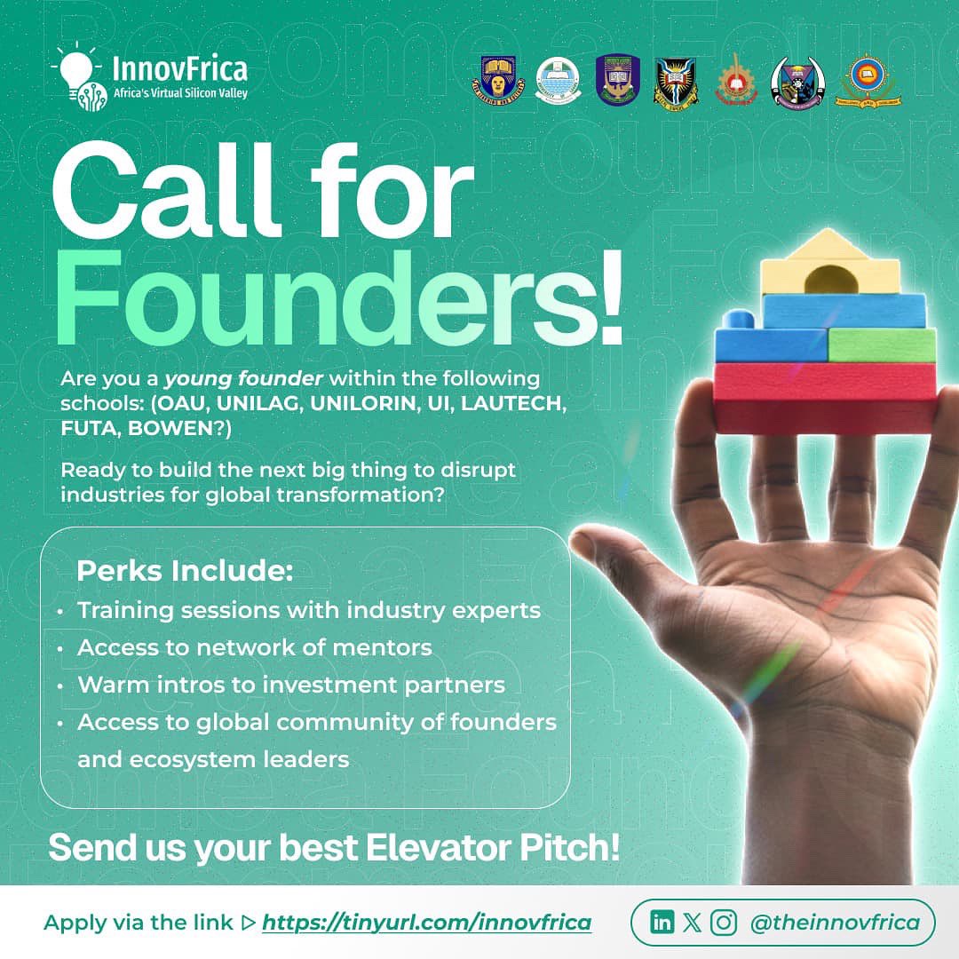 bowentechub's tweet photo. Got a bold idea? InnovAfrica wants you! Learn from top experts, meet investors, join a global founder tribe.

Apply now: https://t.co/ZDEe9BjIwd https://t.co/DdgZ5iTqbj