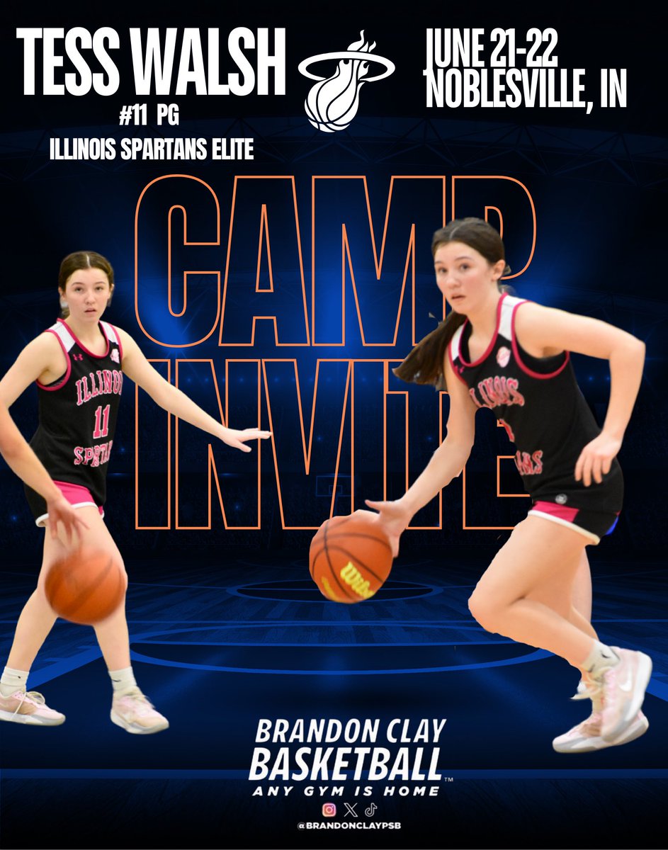 IL Spartans Girls Basketball (@ilspartans_gbb) on Twitter photo Congratulations on your Brandon Clay All-American Invite <a href="/Tess_Walsh11/">Tess Walsh</a> ! We love to see our players invited to these camps! Keep working hard! <a href="/sprtngirlshoops/">Mike McNichols</a> Congratulations on your Brandon Clay All-American Invite <a href="/Tess_Walsh11/">Tess Walsh</a> ! We love to see our players invited to these camps! Keep working hard! <a href="/sprtngirlshoops/">Mike McNichols</a>