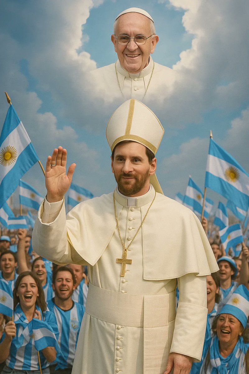 PopeLionelMessi's tweet photo. Type AMEN if you want another Argentinian pope!🇦🇷✝️ https://t.co/CFoEW4DSGE