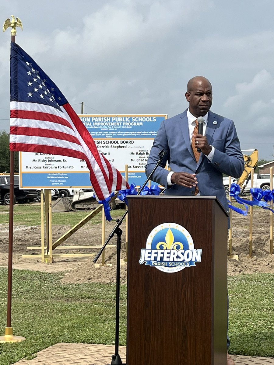 PetheAJ's tweet photo. This morning, @JPschools celebrated the future of education at the Bonella A. St. Ville Elementary School Groundbreaking Ceremony in Harvey, LA!
Thank you to everyone who joined us for this exciting milestone.
#JPSchools #StVilleGroundbreaking #BuildingTheFuture https://t.co/T7kWne58gi