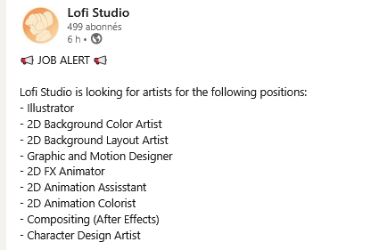 After 2+ years of disguised employment and never ending promises of legal work contract which resulted in every artist being fired <a href="/lofigirl/">Lofi Girl</a>  still uses my drawings to recruit new people. 
Maybe you shouldn't have fired every artist you promised a contract to then, yikes 😬