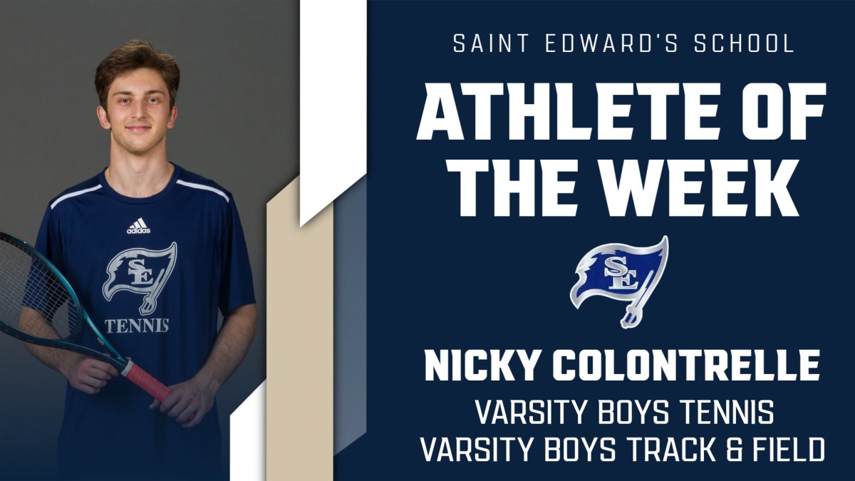 A 2-sport spring athlete, senior Nicky Colontrelle shone at his recent Districts. At #5 singles for Varsity Tennis Districts, he was the only player to keep Benjamin from having a perfect singles sweep. At Track &amp; Field Districts, his 4th in 400 Hurdles moves him on to Regionals.