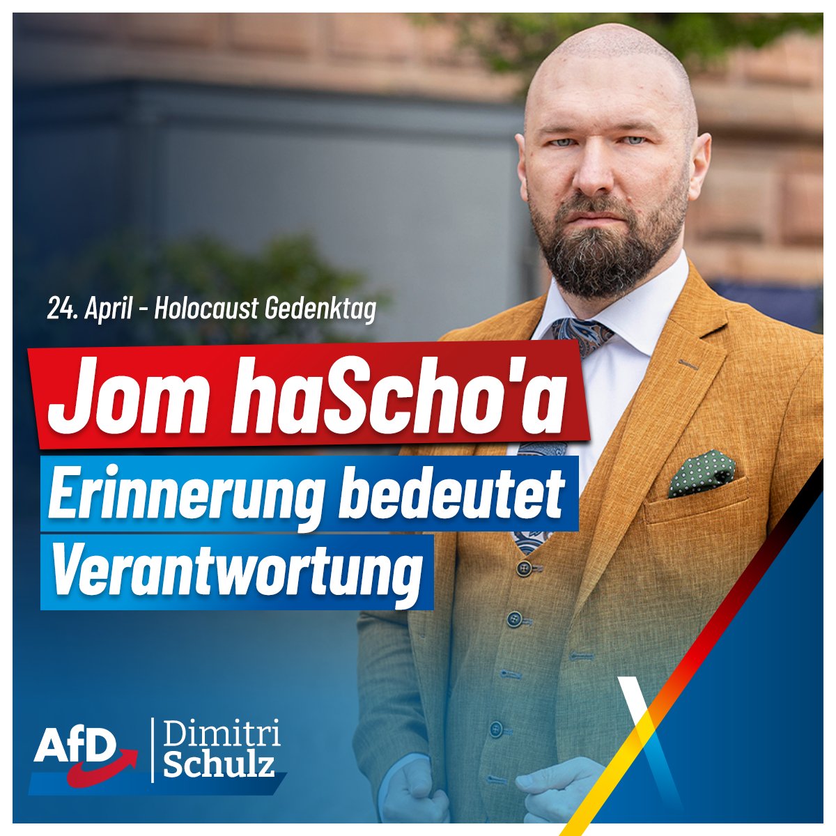#JomHaSchoaJom 🕯️🇮🇱

Wer „Nie wieder“ sagt, muss auch den Mut haben, importierten Judenhass zu benennen – statt ihn unter dem Deckmantel der Toleranz zu verharmlosen.