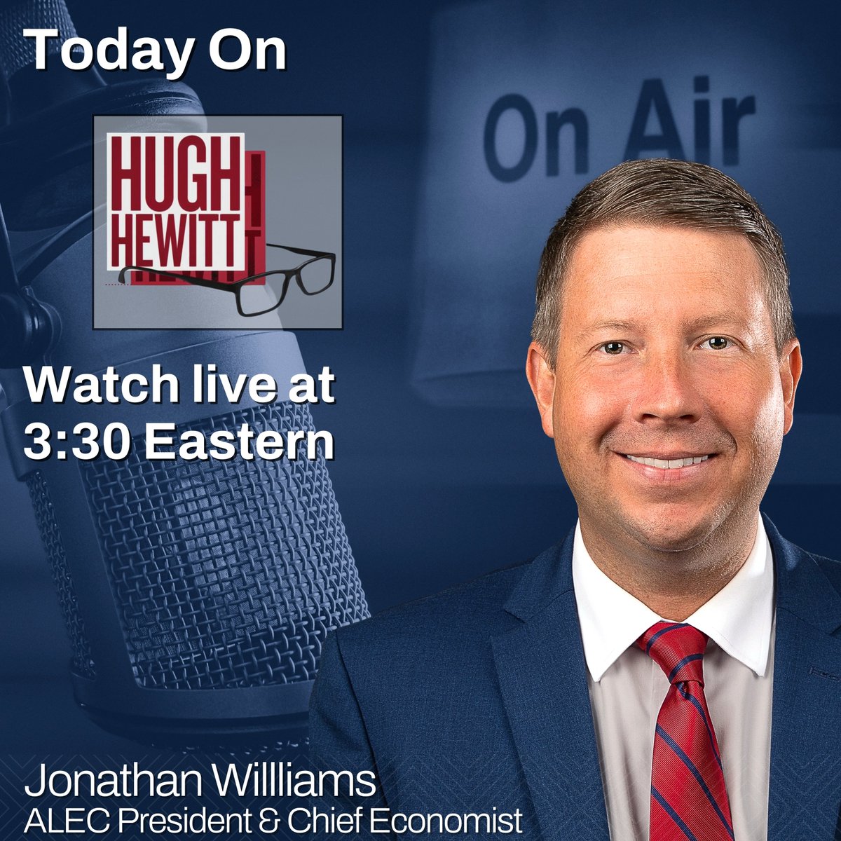 American Legislative Exchange Council (@alec_states) on Twitter photo ALEC President & Chief Economist <a href="/Taxeconomist/">Jonathan Williams</a> joins <a href="/hughhewitt/">Hugh Hewitt</a> today at 3:30 PM ET to discuss the leading issues across the states! hughhewitt.com/watch-the-show ALEC President & Chief Economist <a href="/Taxeconomist/">Jonathan Williams</a> joins <a href="/hughhewitt/">Hugh Hewitt</a> today at 3:30 PM ET to discuss the leading issues across the states! hughhewitt.com/watch-the-show