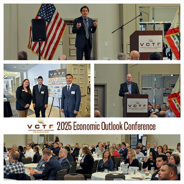 VCTaxpayers's tweet photo. #VCTF had a record turnout for this year's #EconomicOutlookConference. π Thanks to the attendees and sponsors. π Thanks, to our speakers, Dr. Mark Schniepp and Jon Coupal (Howard Jarvis Taxpayers Association) for their insights. Download the report: https://t.co/0sYFFGg6fD https://t.co/nDKcibRA90