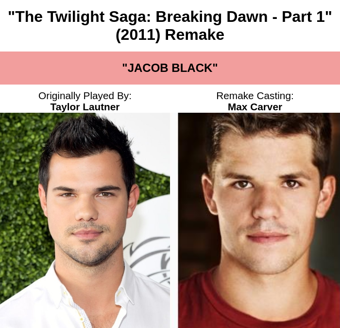 BreakingCasting's tweet image. #BreakingNews A&amp;amp;E IndieFilms has announced a 2027 remake of the adventure/fantasy film "The Twilight Saga: Breaking Dawn - Part 1" (2011) starring Aubrey Peeples as "Bella Swan," Dylan Sprouse as "Edward Cullen," and Max Carver as "Jacob Black."

#movies #film