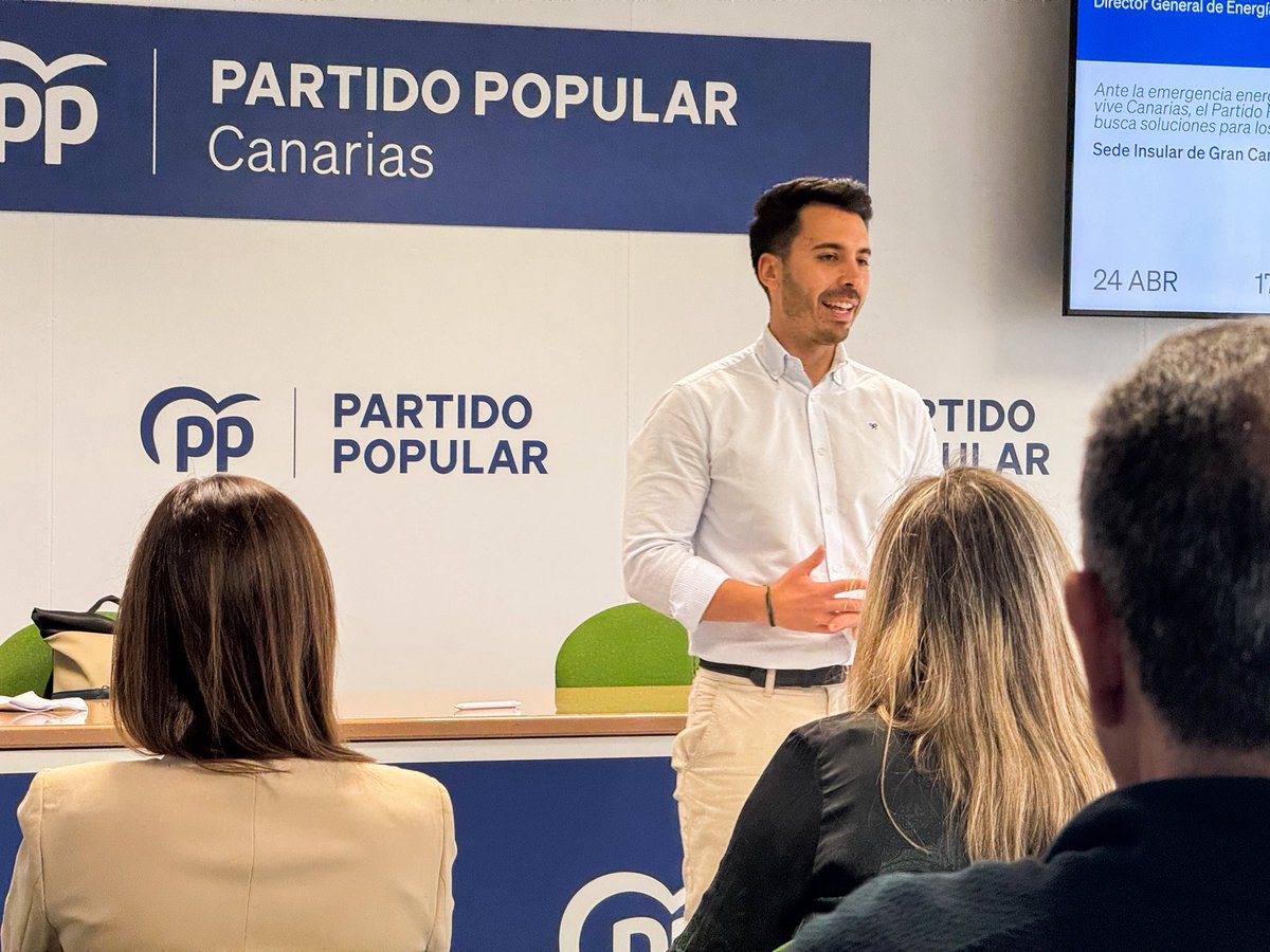 🔵 Desde el <a href="/popularesgc/">Partido Popular de Gran Canaria</a> valoramos el diálogo y el intercambio de ideas. Hoy asistimos a la charla del director de Energía del Gobierno de Canarias, Alberto Rodríguez, de la Consejería de Transición Ecológica. 

👉🏻 Canarias necesita una política energética seria, estable y