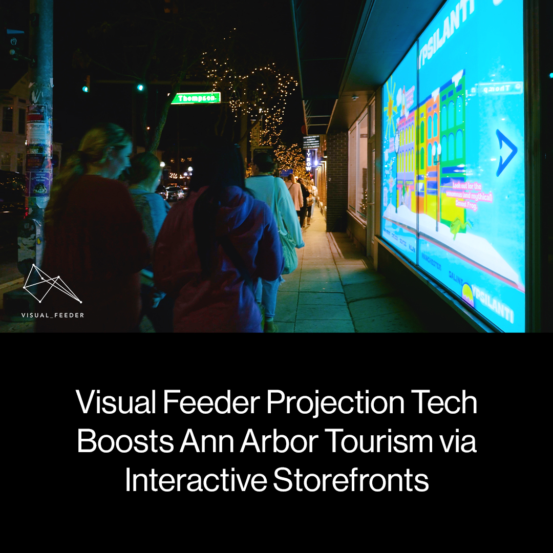 Destination Ann Arbor, MMGY &amp; <a href="/VisualFeeder/">Visual Feeder</a> use projection tech to turn vacant Michigan storefronts into interactive displays promoting local attractions. Campaign in Detroit, Royal Oak, Ann Arbor boosts tourism via immersive digital storybooks.

signageinfo.com/dooh/46290/vis…

#DOOH
