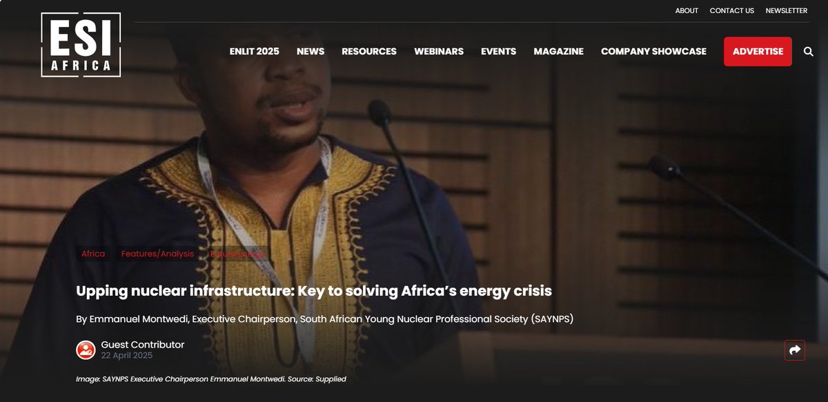 🚀 Upping Nuclear Infrastructure: Key to Solving Africa’s Energy Crisis?

Africa faces a massive energy deficit, with over 600 million people lacking electricity. Could nuclear power be the game-changer? Here’s why experts think so 🧵👇

1/10