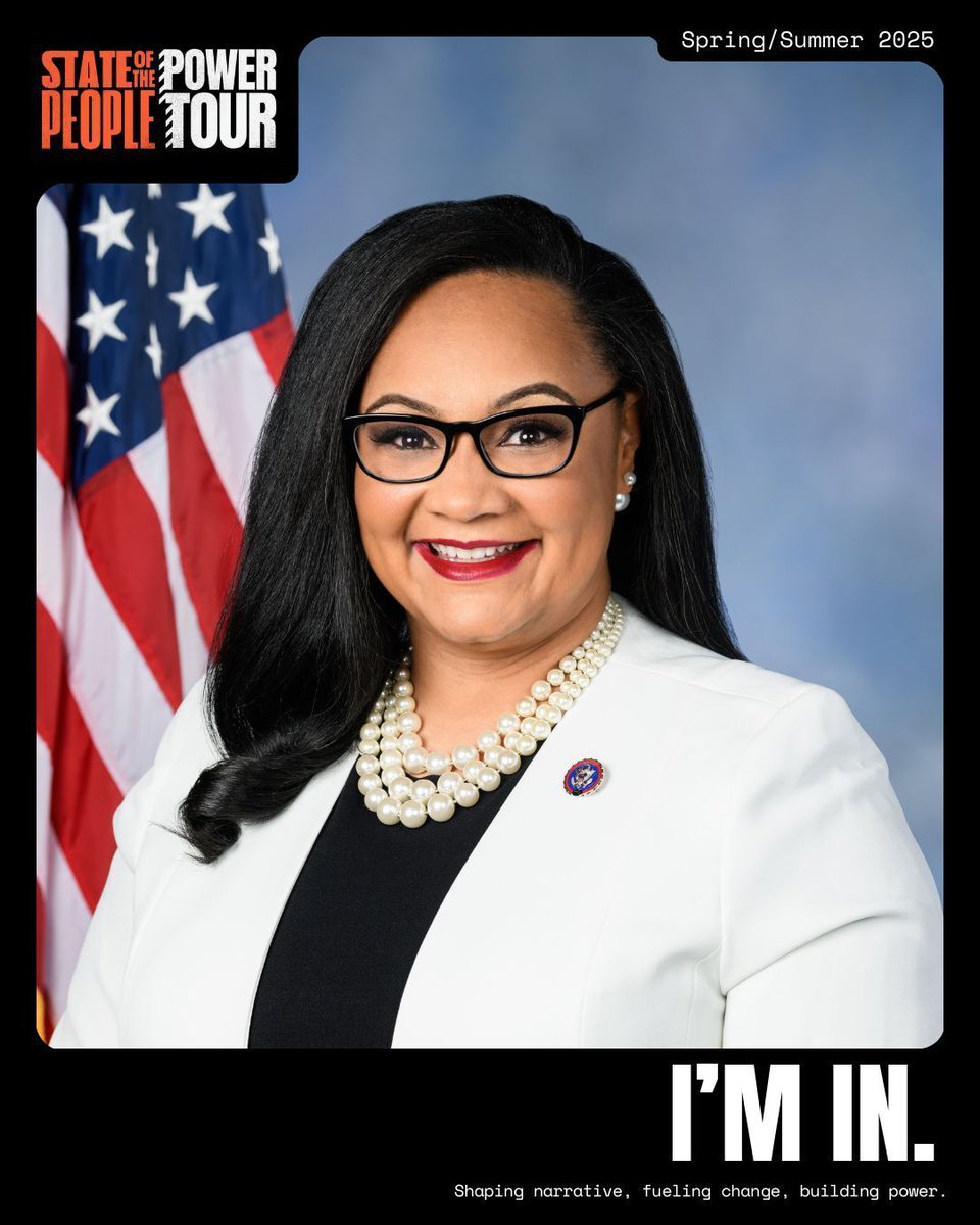 RepNikema's tweet photo. 🚨Atlanta! I’m in with #StateOfThePeople and excited to kick off the tour right here in the #FightingFifth!
We will be heard. Looking forward to seeing y’all there! #PowerTour ✊🏽 https://t.co/1sqFCaeoaC