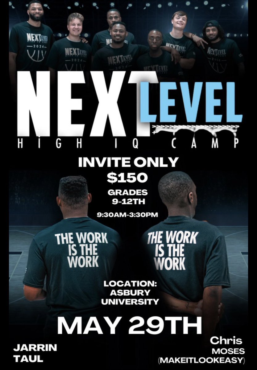 Appreciate the invitation <a href="/nextlevel0523/">Next Level High IQ Guard Camp</a> !