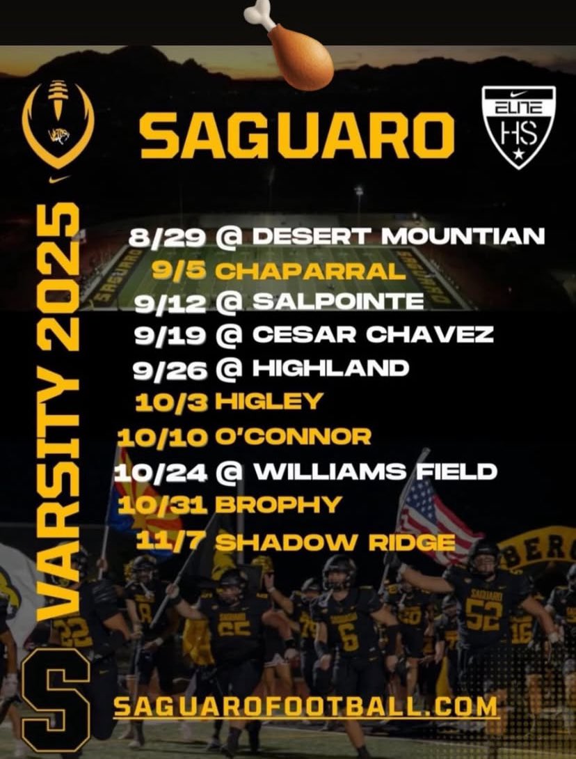 Hello! I'm raising funds for the Saguaro HS Football Spring 2025 Spring 2025 and would love your support. You can click here to make your donation - thank you! app.schoolfundr.org/fund/saguarohs…