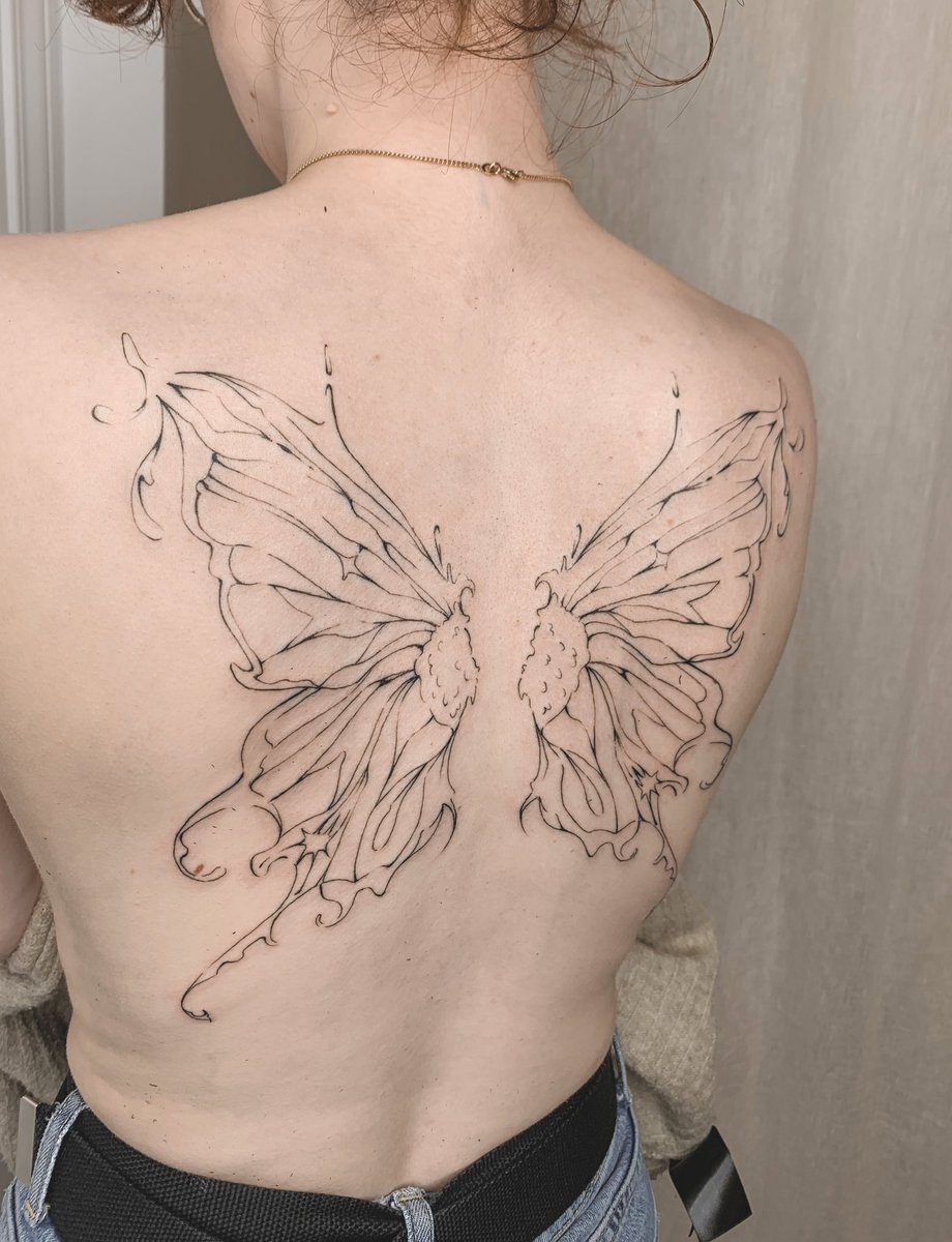 Les « petites » ailes que j’avais fait il y a quelques semaines 🦋