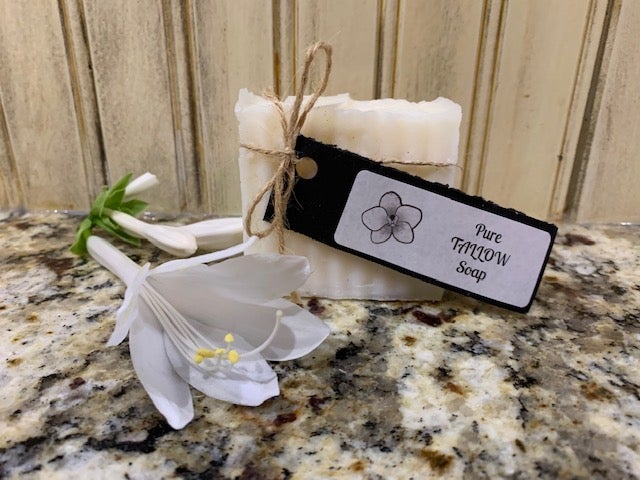 Featured soap from my sister Sarah. 
Pure Tallow Soap, no additives or oils. Pure, cleansing for all skin types, great for sensitive skin.
Ingredients; rainwater and tallow.
6 pack: 53,000 sats (can mix other scents) ship included.  Add it with a syrup order to save on shipping.