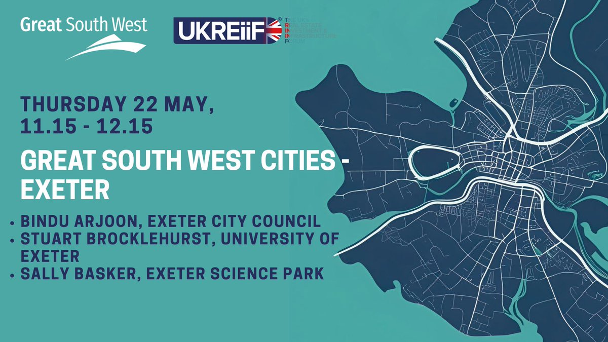 Great South West (@greatsouthwest_) on Twitter photo Exeter is demonstrating how cities can deliver net zero, inclusive growth & investment-ready innovation.
<a href="/ExeterCouncil/">Exeter City Council</a> is partnering with us to deliver a session on the city's ambitious vision at #UKREiiF2025.
Discover our Pavilion programme: bit.ly/42rQH2l
#UKREiiF Exeter is demonstrating how cities can deliver net zero, inclusive growth & investment-ready innovation.
<a href="/ExeterCouncil/">Exeter City Council</a> is partnering with us to deliver a session on the city's ambitious vision at #UKREiiF2025.
Discover our Pavilion programme: bit.ly/42rQH2l
#UKREiiF