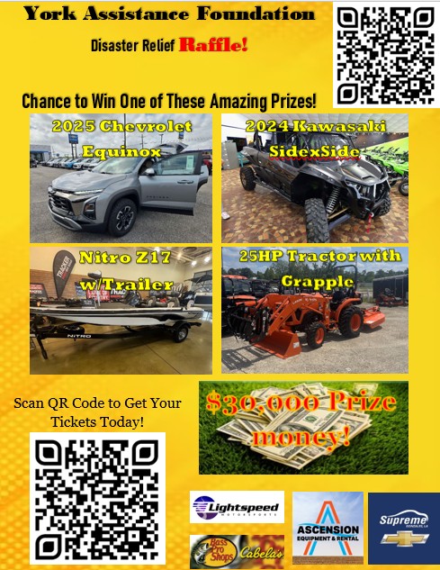 Travis York (@yorkassistancef) on Twitter photo 📣Our disaster relief raffle is now in full swing! Grab a ticket and assist relief preperations while gaining a chance to win amazing prizes! <a href="/Everyone/">Everyone</a>  #RaffleForACause #HurricanePrep #DisasterRelief  #TicketsAvailable  #tickets #Raffle #Charity <a href="/chevrolet/">Chevrolet</a> 📣Our disaster relief raffle is now in full swing! Grab a ticket and assist relief preperations while gaining a chance to win amazing prizes! <a href="/Everyone/">Everyone</a>  #RaffleForACause #HurricanePrep #DisasterRelief  #TicketsAvailable  #tickets #Raffle #Charity <a href="/chevrolet/">Chevrolet</a>