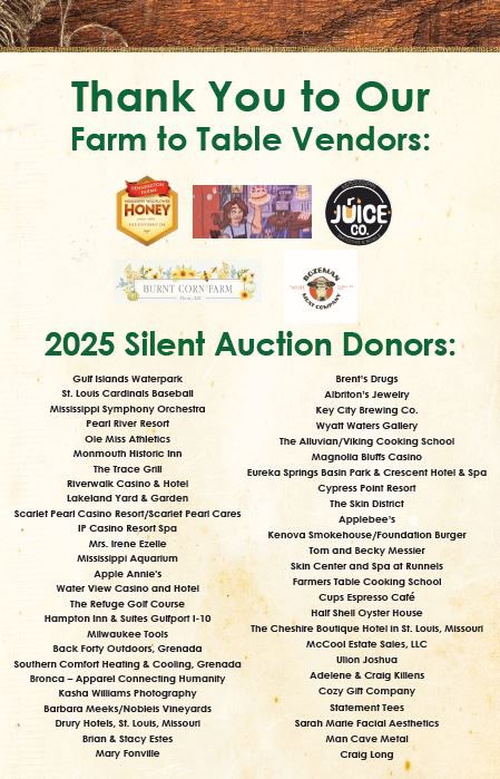 TransplantGuild's tweet photo. Thank you to the University Transplant Guild’s 2025 Southern Social Sponsors, the Farm to Table Vendors, and the Silent Auction Donors. https://t.co/Zp3y2SS0mJ