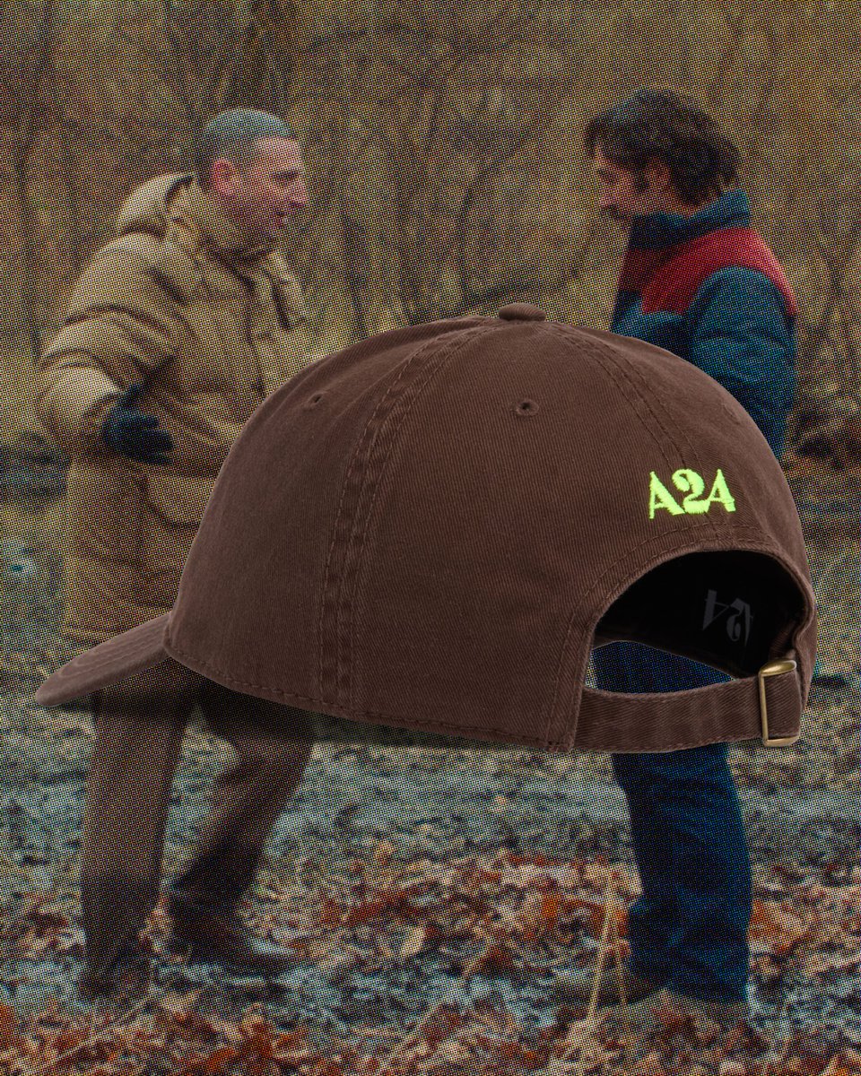 A24's tweet photo. Finally, a hat for men. Embroidered Male Friendship Hat now in the Shop. https://t.co/PKnMmQFwzc https://t.co/AvEtRsE61W