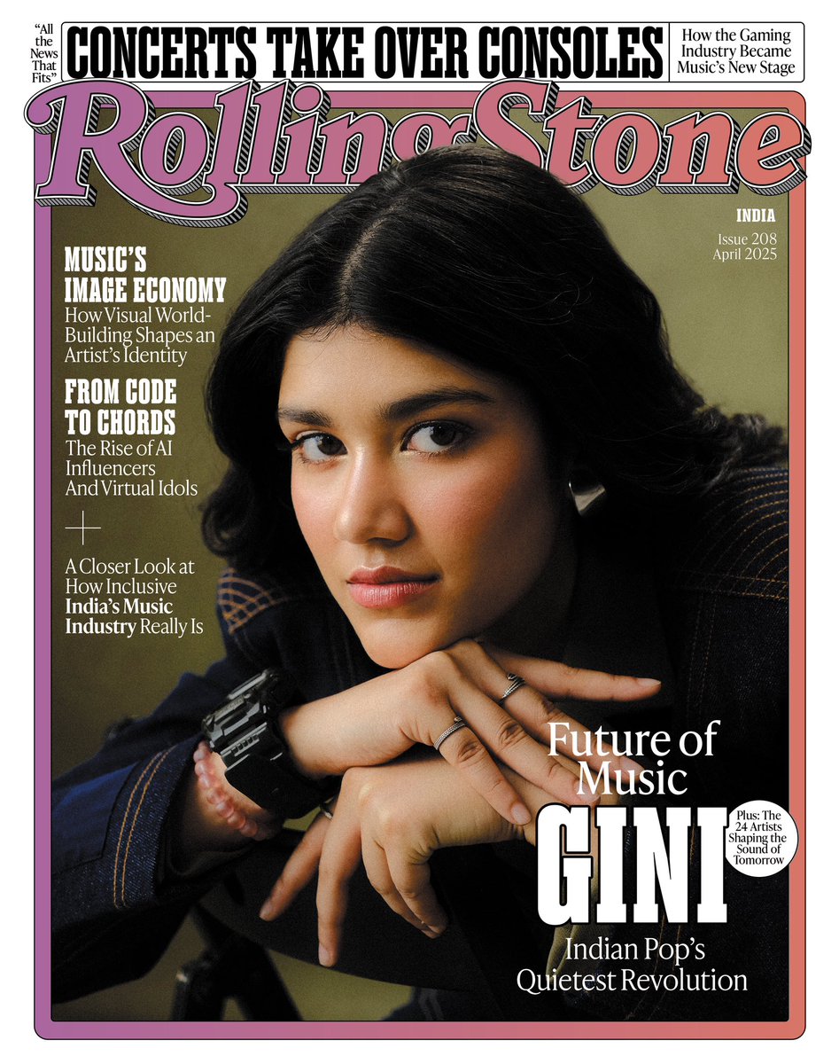 RollingStoneIN's tweet image. Gini is quietly changing the face of Indian pop. The 19-year-old stars on the cover of Rolling Stone India’s April 2025 “Future of Music” issue.
Read the story: rollingstoneindia.com/gini-future-of…