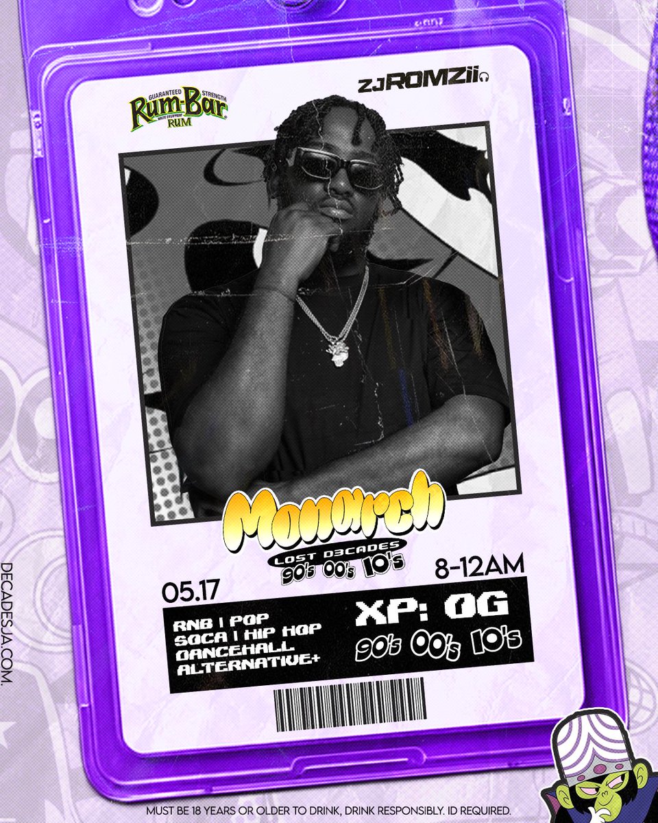 Let’s take it back a few Decades with <a href="/ZJRomzii/">ZJ ROMZII/STRICTLY MAFIA ✨</a> 🎵

📍: Kingston, Jamaica 
📆: May 17, 2025 
🎟️ : $3500 
🎶 Pop | Hip-Hop | Dancehall | R&amp;B | Alternative

Are you ready to unlock the past? 💾🔥 #LostDecades #Monarch2025