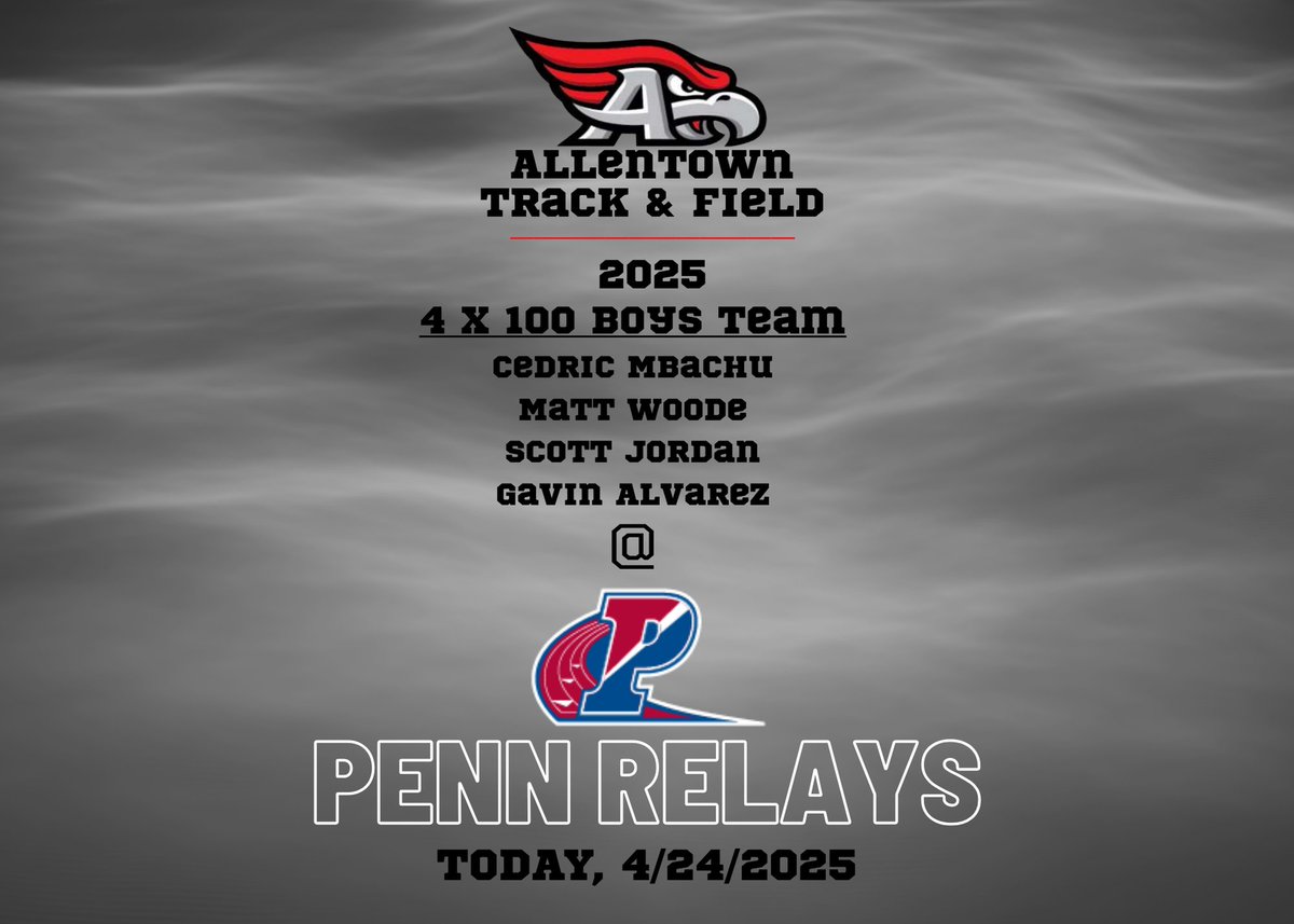 Redbird Athletics (@atownredbirds) on Twitter photo Congrats to the boys 4x100 team - they broke their own school record today at the Penn Relay Carnival with a time of 42.47!
<a href="/Pae_AllentownHS/">Todd Pae</a> <a href="/UFRSDSuper/">Mark Guterl</a> <a href="/njmilesplit/">MileSplit New Jersey</a> Congrats to the boys 4x100 team - they broke their own school record today at the Penn Relay Carnival with a time of 42.47!
<a href="/Pae_AllentownHS/">Todd Pae</a> <a href="/UFRSDSuper/">Mark Guterl</a> <a href="/njmilesplit/">MileSplit New Jersey</a>
