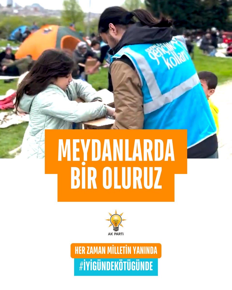 Abi olur, kardeş oluruz,
Abla olur, yoldaş oluruz,
Meydanlarda bir oluruz…

#İyiGündeKötüGünde