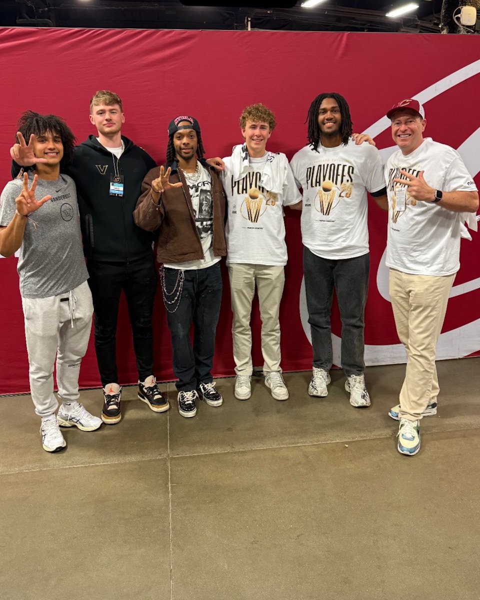 Vanderbilt Men's Basketball (@vandymbb) on Twitter photo Took a little trip to Cleveland to support our guy <a href="/dariusgarland22/">Darius Garland</a> in the playoffs 🏀
#AnchorDown⚓️⬇️ Took a little trip to Cleveland to support our guy <a href="/dariusgarland22/">Darius Garland</a> in the playoffs 🏀
#AnchorDown⚓️⬇️