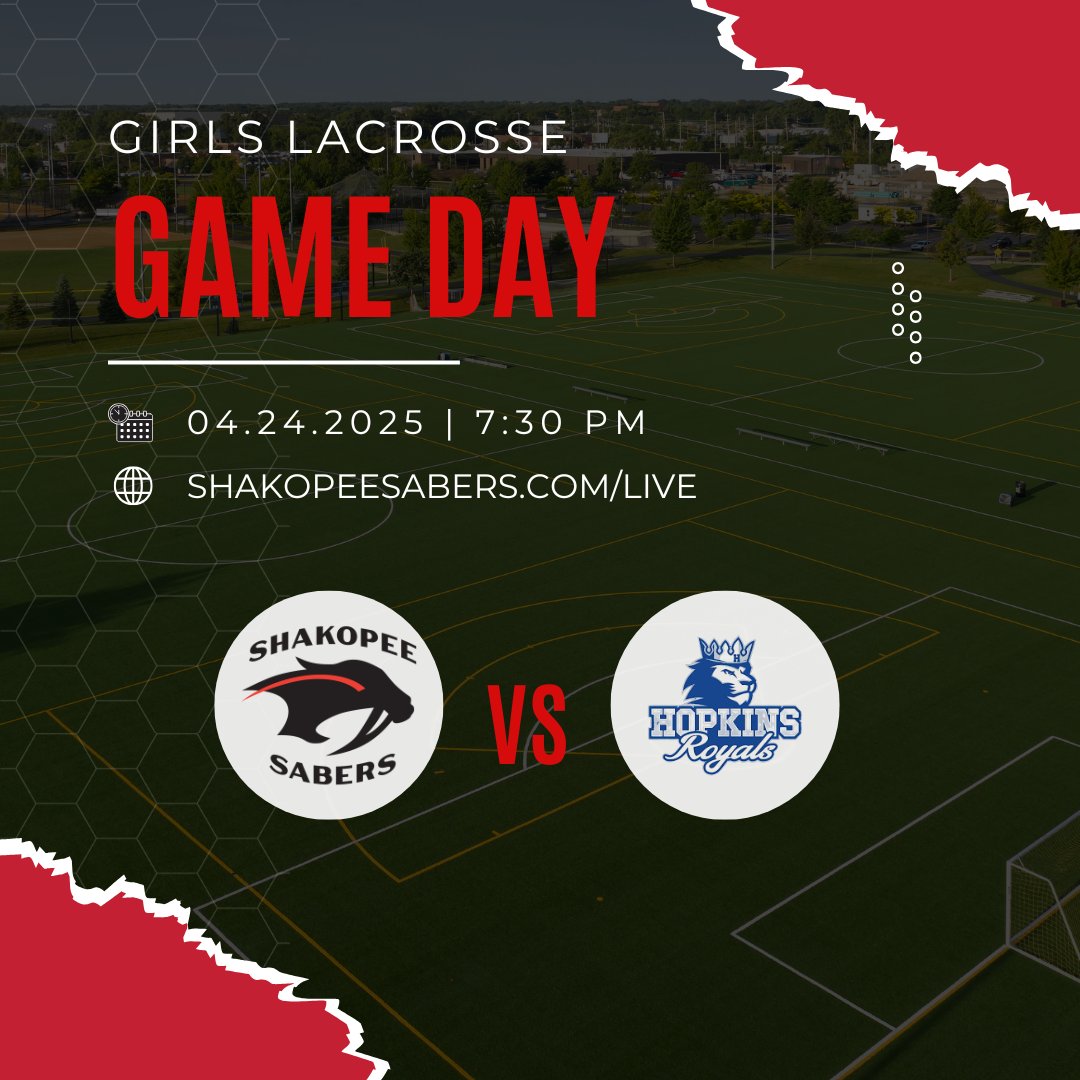 SabersLive (@saberslive) on Twitter photo Girls lacrosse at 7:30 PM — <a href="/ShakopeeBlax/">Shakopee Boys Lacrosse</a> vs. <a href="/HopkinsLacrosse/">Hopkins Lacrosse</a>. Will the Sabers own the night?
📹 shakopeesabers.com/live
#ShakopeeSabers #HopkinsRoyals #GirlsLacrosse #MNPrepSports Girls lacrosse at 7:30 PM — <a href="/ShakopeeBlax/">Shakopee Boys Lacrosse</a> vs. <a href="/HopkinsLacrosse/">Hopkins Lacrosse</a>. Will the Sabers own the night?
📹 shakopeesabers.com/live
#ShakopeeSabers #HopkinsRoyals #GirlsLacrosse #MNPrepSports