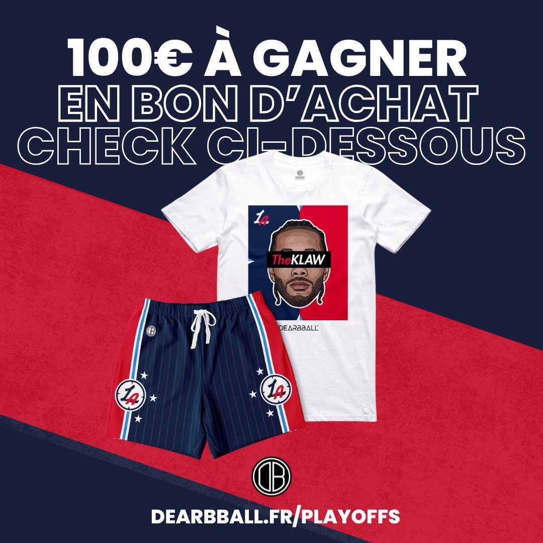 LAClippersFRA's tweet photo. 🎁 PETIT CONCOURS AVEC @dearbball POUR REMPORTER 10 x 10€ EN BON D'ACHATS !

▫️ RT le tweet
▫️ Follow @LAClippersFRA et @dearbball 
▫️ Répond en commentaire : combien Kawhi marquera-t-il de points lors du Game 3 vs Denver ?

Tirage au sort permis les vainqueurs demain ! https://t.co/DG2wEXyBkd