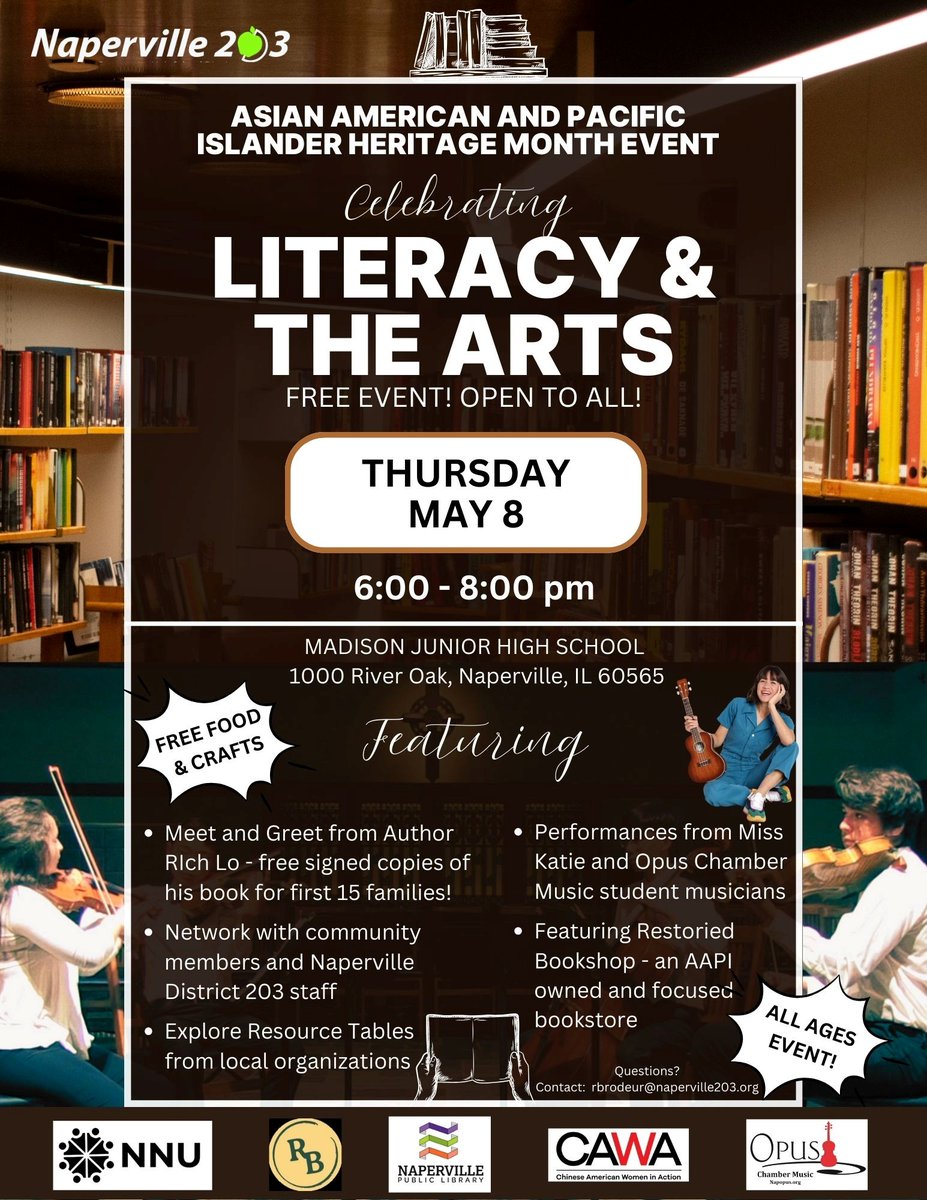 We invite the <a href="/Naperville203/">Naperville 203</a> community to attend our AAPI Heritage Month event on Thurs. May 8th, 6PM-8PM at MJHS!