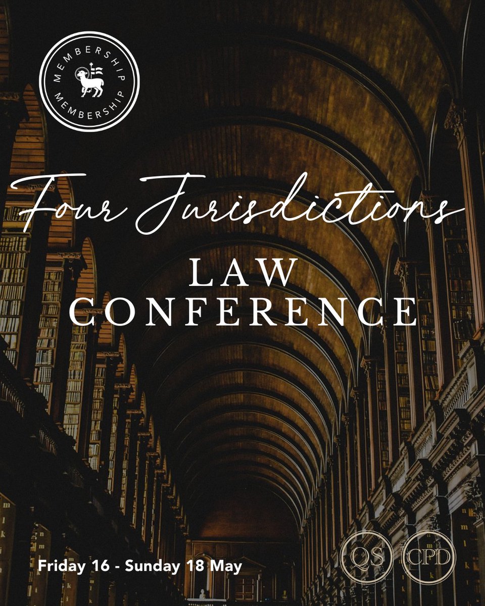 The Four Jurisdictions Law Conference returns to Dublin this year. It's a great chance for members to get together with members of the three other Bars and their Judiciary. Find out more: loom.ly/GAWxfy0