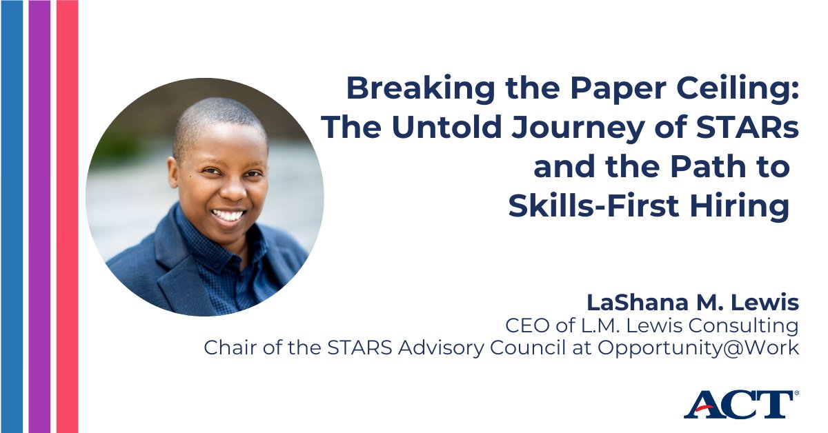 ACT (@act) on Twitter photo “You'd be perfect for this role, but we're looking for someone with a bachelor's degree."
<a href="/lmlewis517/">LaShana (Shän) Lewis 🏳️🌈</a> heard this often early in her career. She shattered that paper ceiling—rising from help desk tech to CEO. leadershipblog.act.org/2025/04/stars-… “You'd be perfect for this role, but we're looking for someone with a bachelor's degree."
<a href="/lmlewis517/">LaShana (Shän) Lewis 🏳️🌈</a> heard this often early in her career. She shattered that paper ceiling—rising from help desk tech to CEO. leadershipblog.act.org/2025/04/stars-…
