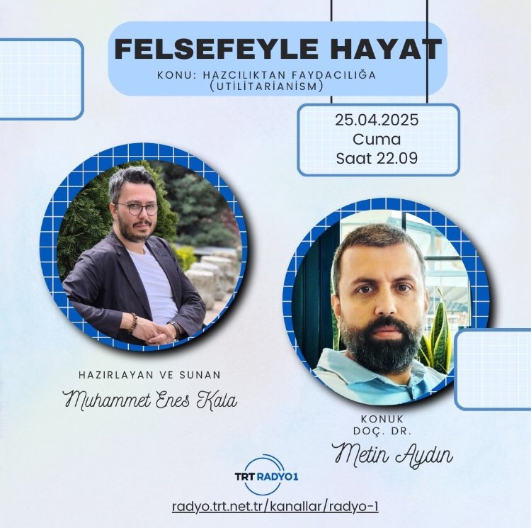 Felsefeyle Hayat programımızda bu hafta -genellikle- hatalı ve eksik anlaşılabilen faydacılık konusunu alanın uzmanı Metin hocayla konuşuyoruz. Ahlâk teorisinin güçlü ve zayıf yanlarını tartışıyor, günümüzde bize bu teori nasıl sesleniyor, anlamaya çalışıyoruz.