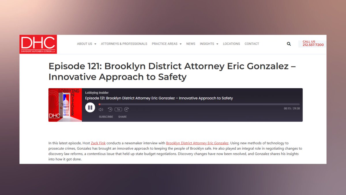 #ICYMI: This week, I joined the @zackfinknews podcast to discuss how Brooklyn’s holistic approach to public safety is helping achieve historic reductions in violent crime.