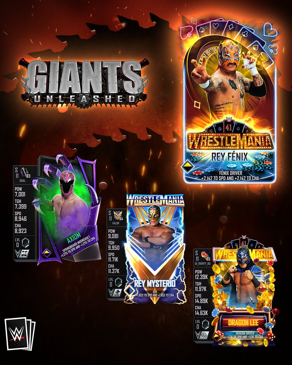 Introducing el hijo del fuego, Rey Fénix headlines this week's Giants Unleashed, starting today.