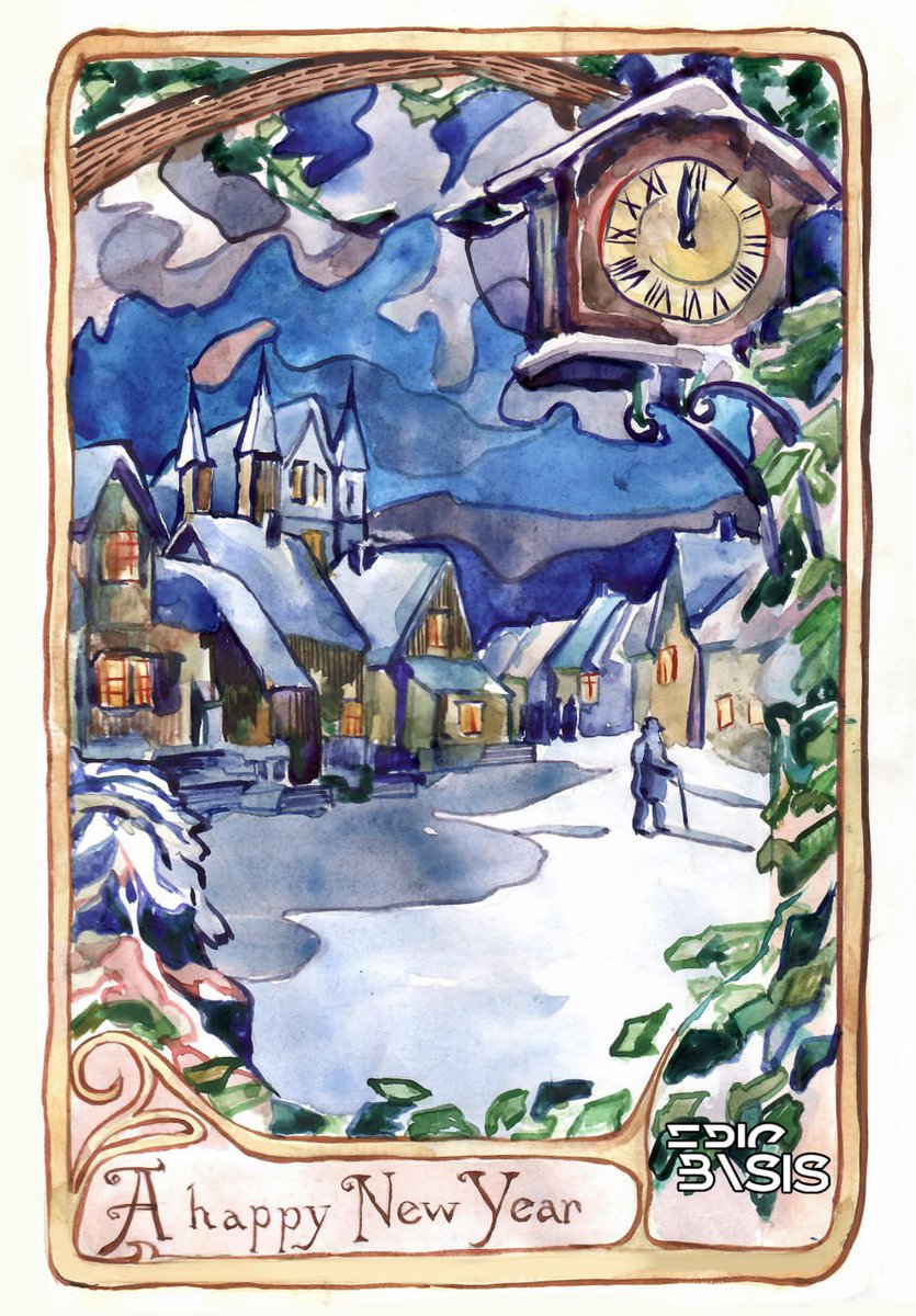 EpicBasis's tweet photo. The final postcard from our New Year’s Art Nouveau series!
Soft curves, a cozy winter night, and a clock frozen at the edge of the old and the new year.
#postcards #artnouveau #newyearart #illustration #vintagepostcard #wintermagic https://t.co/5MfIfc08IZ