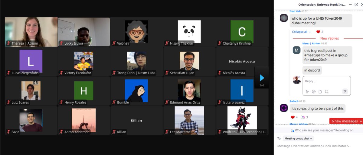 devLuckify (@luckifyt) on Twitter photo Just wrapped up the Uniswap Hook Incubator Orientation <a href="/AtriumAcademy/">Atrium Academy</a>
Excited to dive in and explore the boundaries of onchain logic with Hooks.
Letβs push DeFi forward
onchain is the new frontier.
<a href="/UniswapFND/">Uniswap Foundation</a> <a href="/patel0phone/">Bhaumik</a> <a href="/devinawalsh/">Devin Walsh</a> <a href="/topagentmike007/">Manu</a> <a href="/devlongs_/">devlongs</a>
#UniswapHooks Just wrapped up the Uniswap Hook Incubator Orientation <a href="/AtriumAcademy/">Atrium Academy</a>
Excited to dive in and explore the boundaries of onchain logic with Hooks.
Letβs push DeFi forward
onchain is the new frontier.
<a href="/UniswapFND/">Uniswap Foundation</a> <a href="/patel0phone/">Bhaumik</a> <a href="/devinawalsh/">Devin Walsh</a> <a href="/topagentmike007/">Manu</a> <a href="/devlongs_/">devlongs</a>
#UniswapHooks