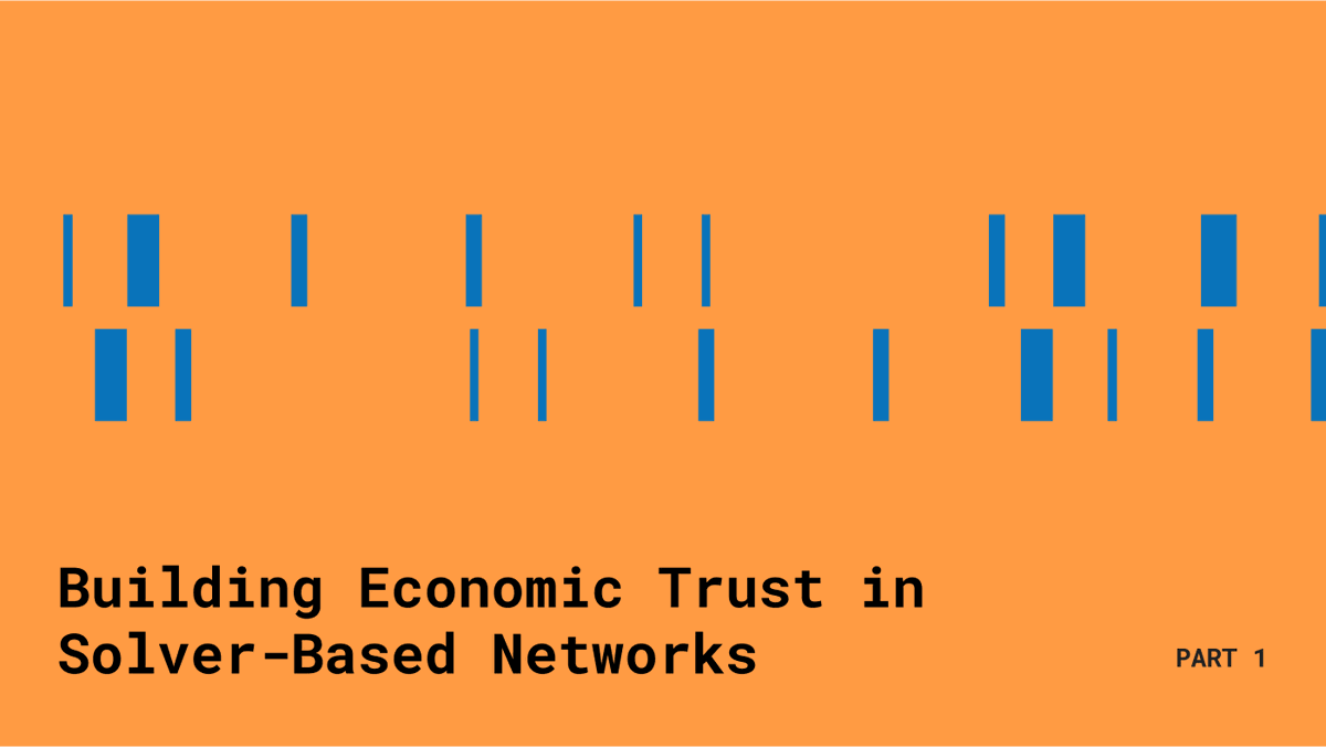 What is Economic Trust, and why does Solver-Based Execution need it?
As solvers shape intent-based systems, trust must go beyond code.

<a href="/alexmattm/">AMM</a> introduces the first of a series on the 6 dimensions of building fair, efficient execution in this post. Link below 👇